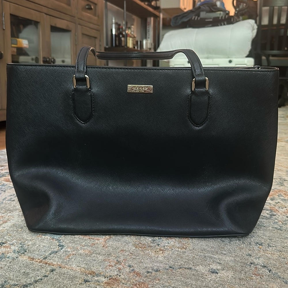 Kate Spade Safianno Leather Work Large Tote Black